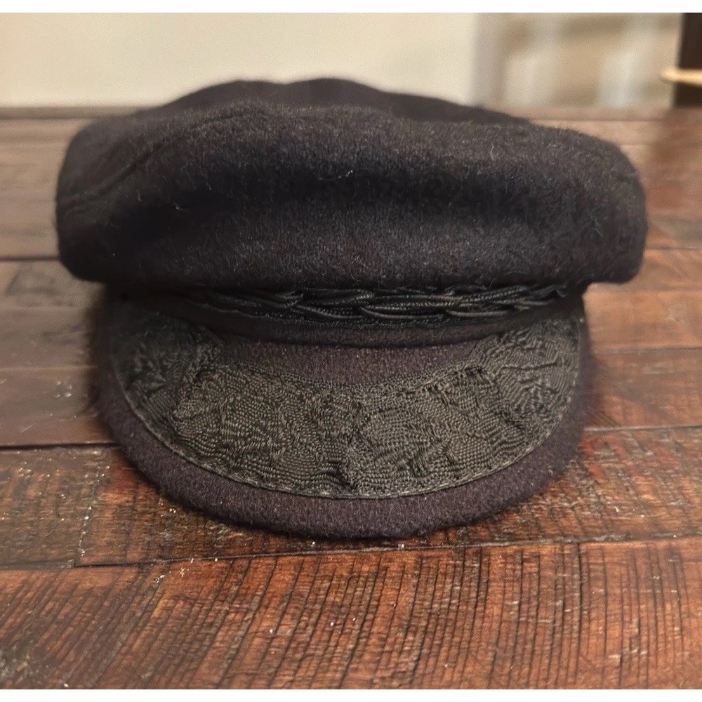 Greek Fisherman's Hat - size 61 (7 5/8)- Real wool - made in Greece - Black